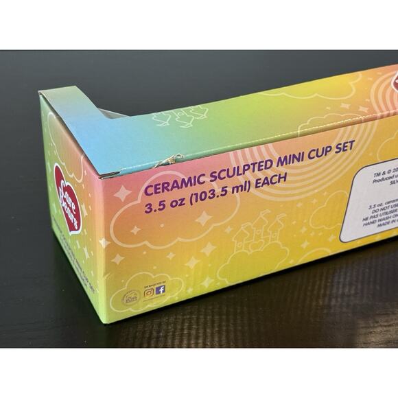 Care Bears Ceramic Sculpted Mini Mugs 3.5 oz Set Of 4 Pop Culture Retro - Picture 6 of 6